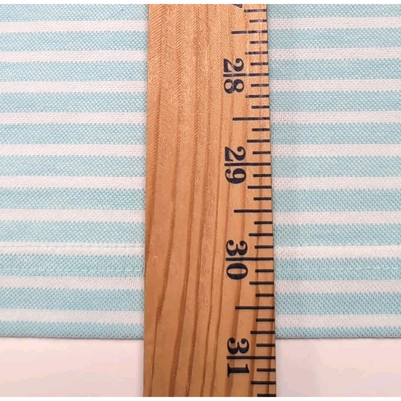 Peter Millar Light Blue and White Striped Polo Shirt - Picture 16 of 16